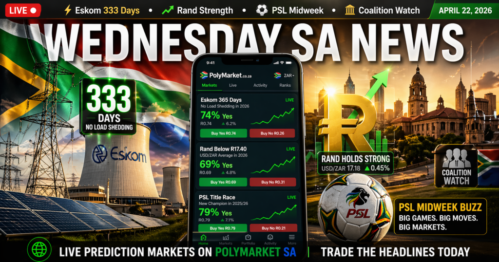 Wednesday South Africa News & Live PolyMarket SA Markets